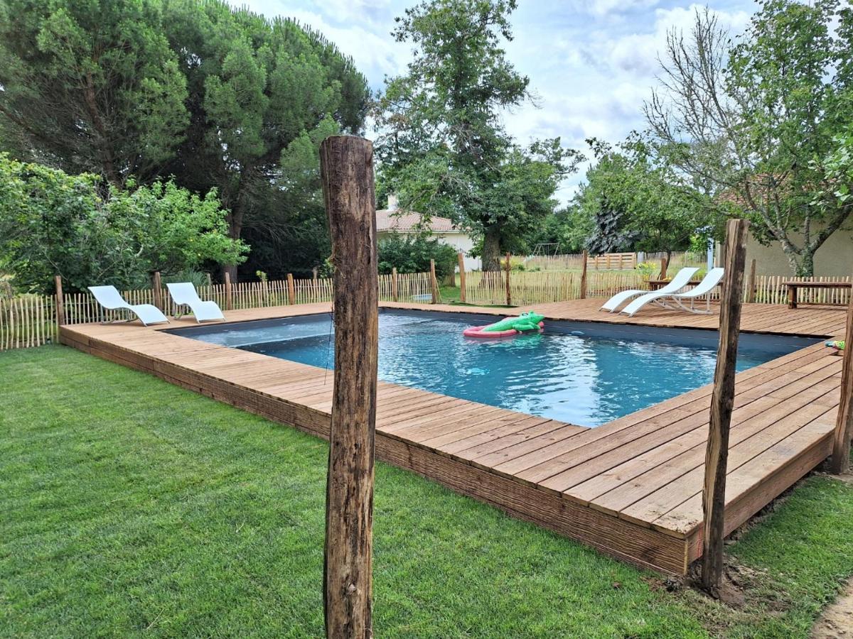 La Pinede Du Cheou, Piscine, Logement Independant, Parking, Draps, Wifi Fibre Mimizan-Plage Exterior foto